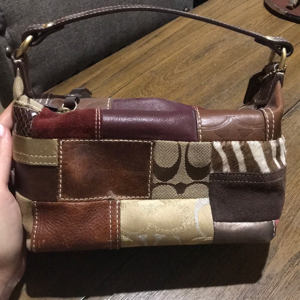 Coach limited Edition Holiday Patchwork Bucket Bag